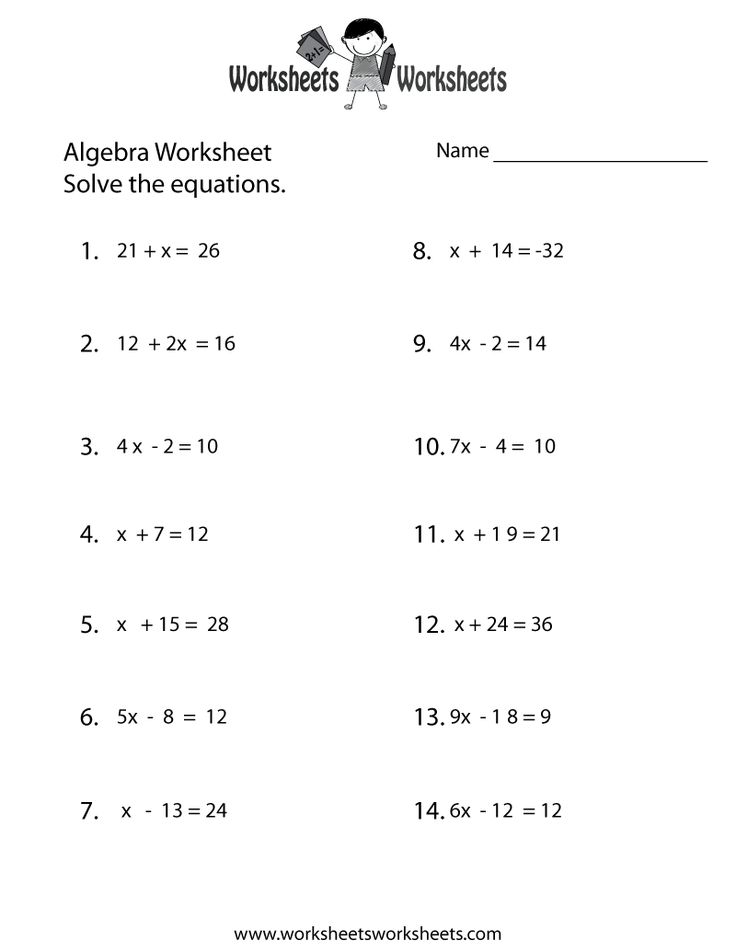 50 Printable Algebra 1 Worksheets 57