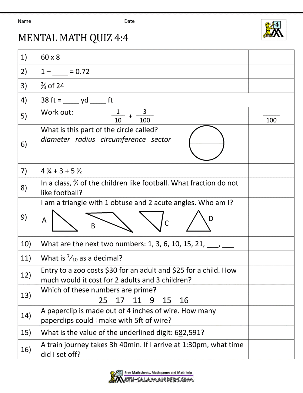50 Worksheets For 4Th Graders 46