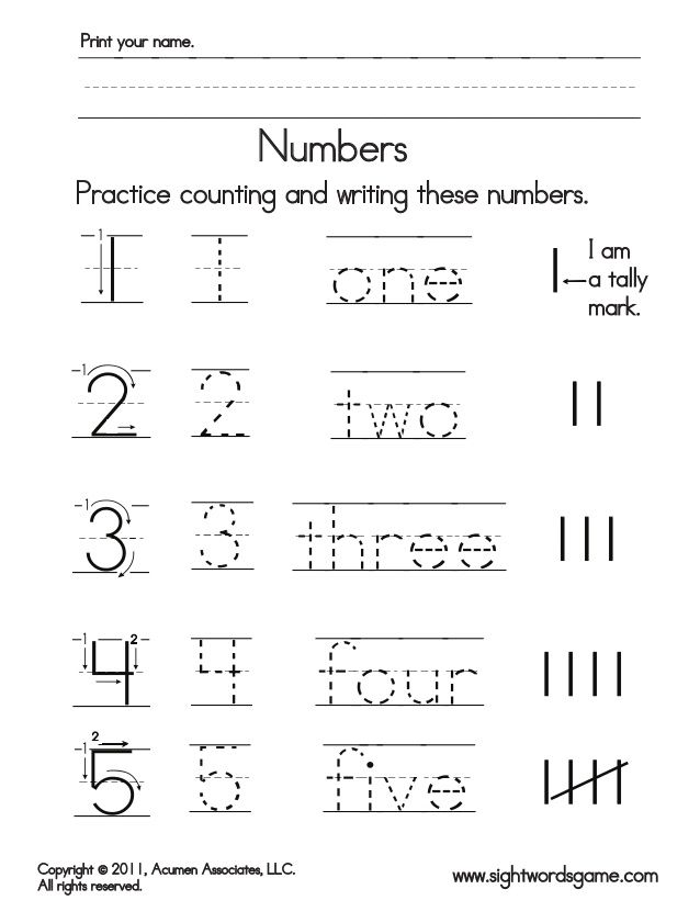 55 Preschool Number Worksheets 10