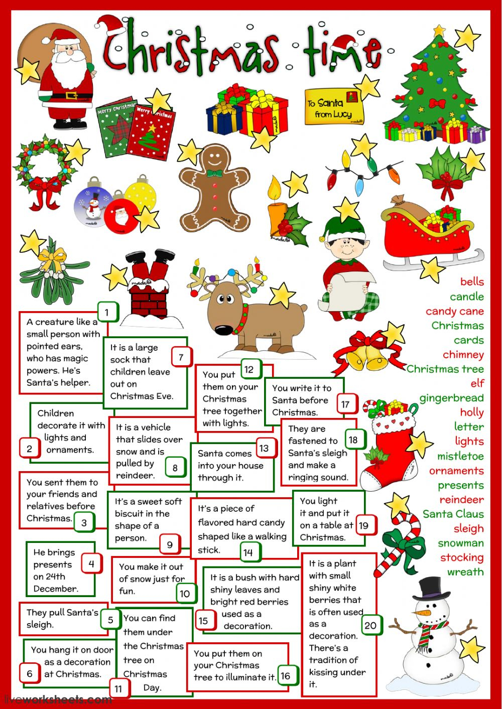 60 Printable Christmas Activity Worksheets 13