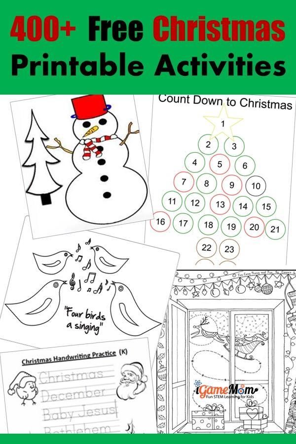 60 Printable Christmas Activity Worksheets 61
