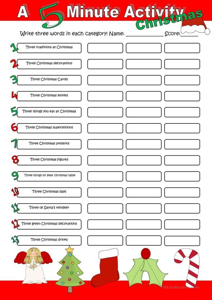 60 Printable Christmas Activity Worksheets 62