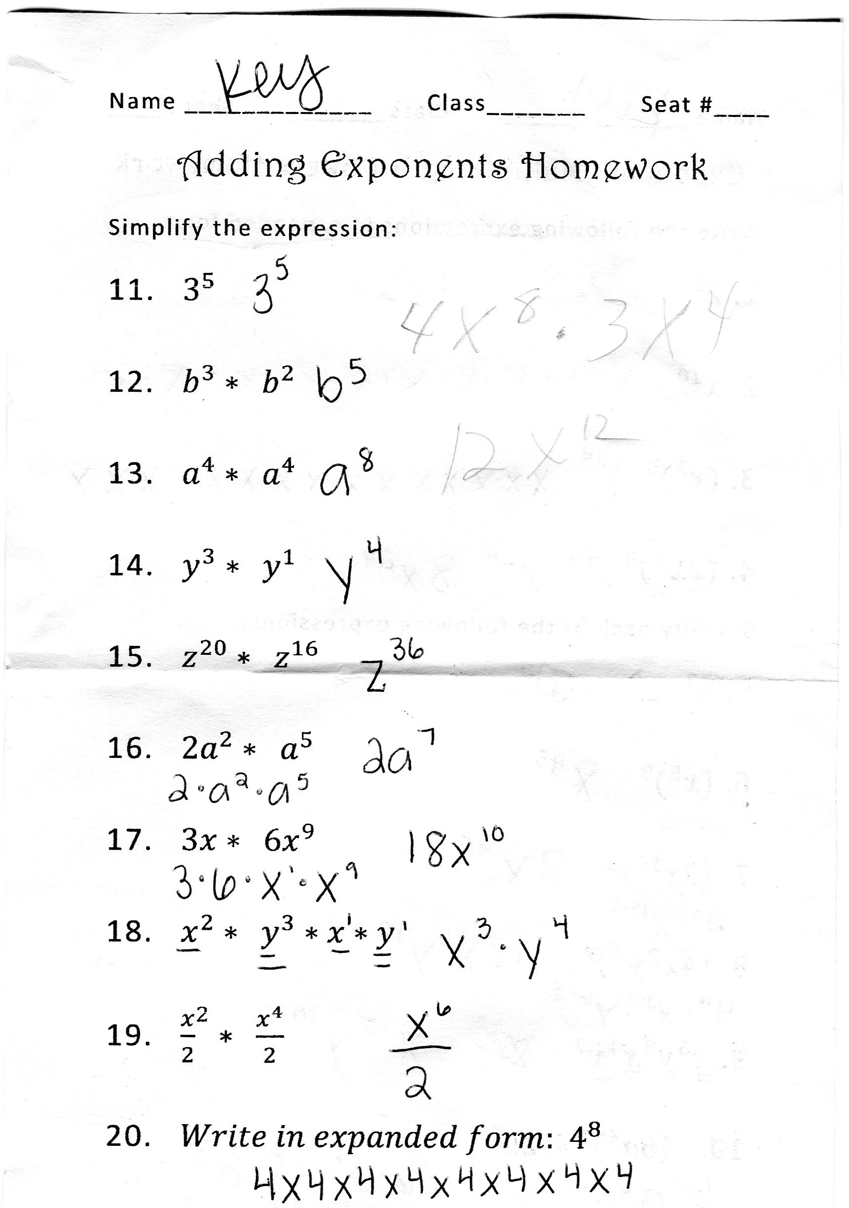 75 Printable Exponent Rules Worksheets 22