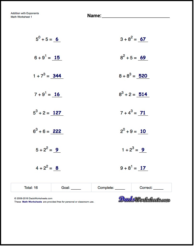 75 Printable Exponent Rules Worksheets 28