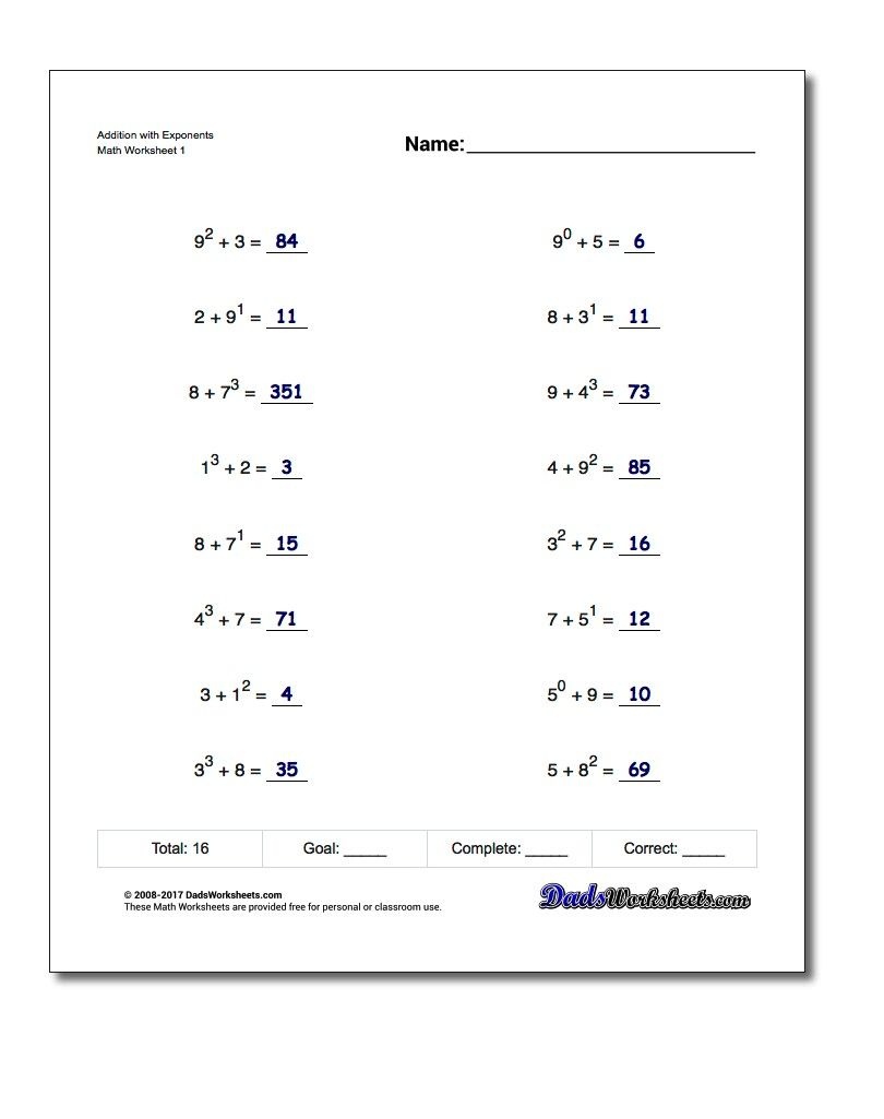 75 Printable Exponent Rules Worksheets 30