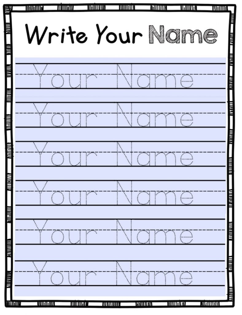 80 Printable Free Name Tracing Worksheets 81