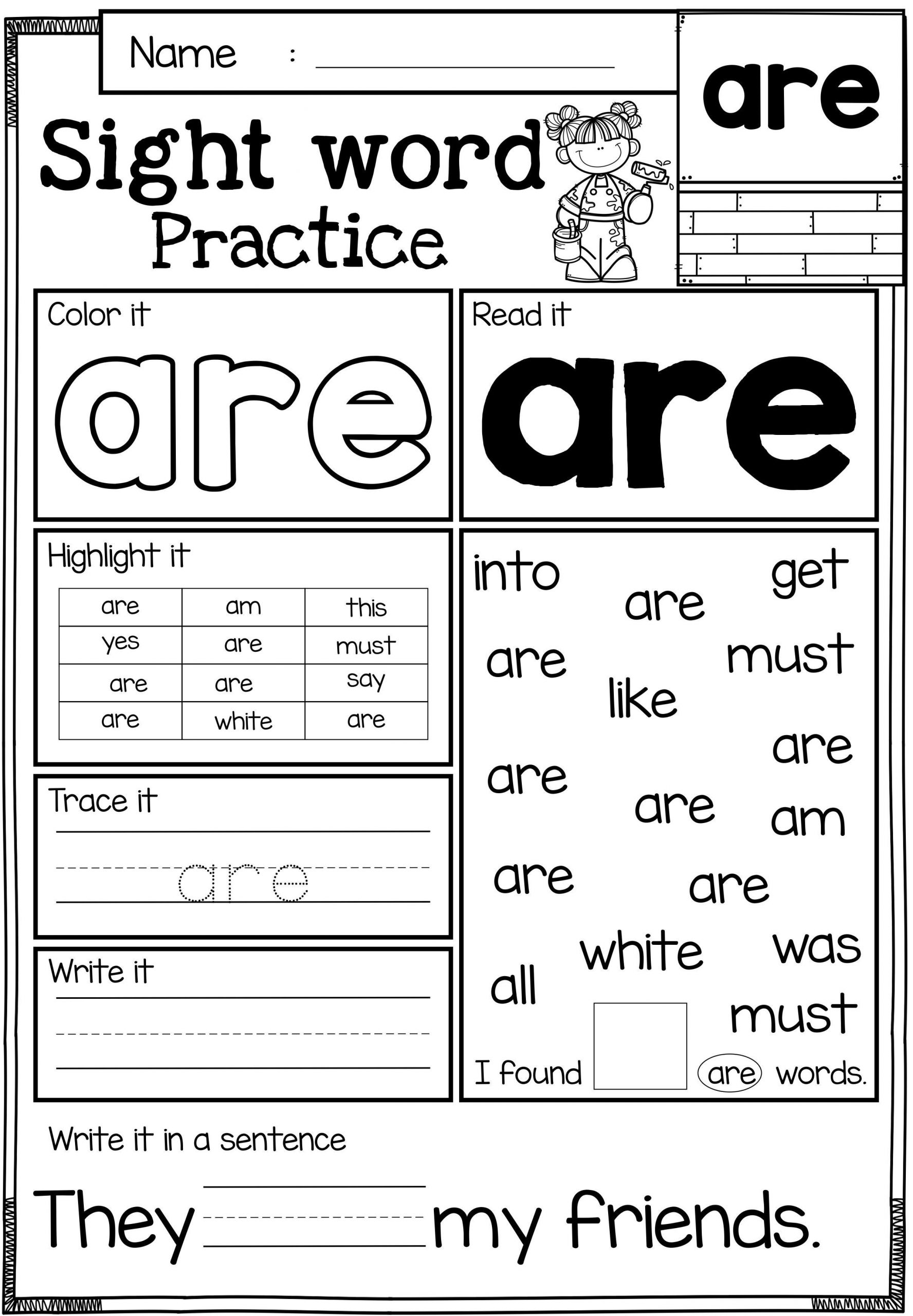90 Sight Word Practice Worksheets 73