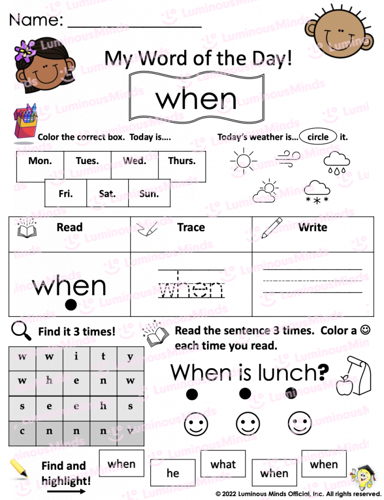 90 Sight Word Practice Worksheets 79
