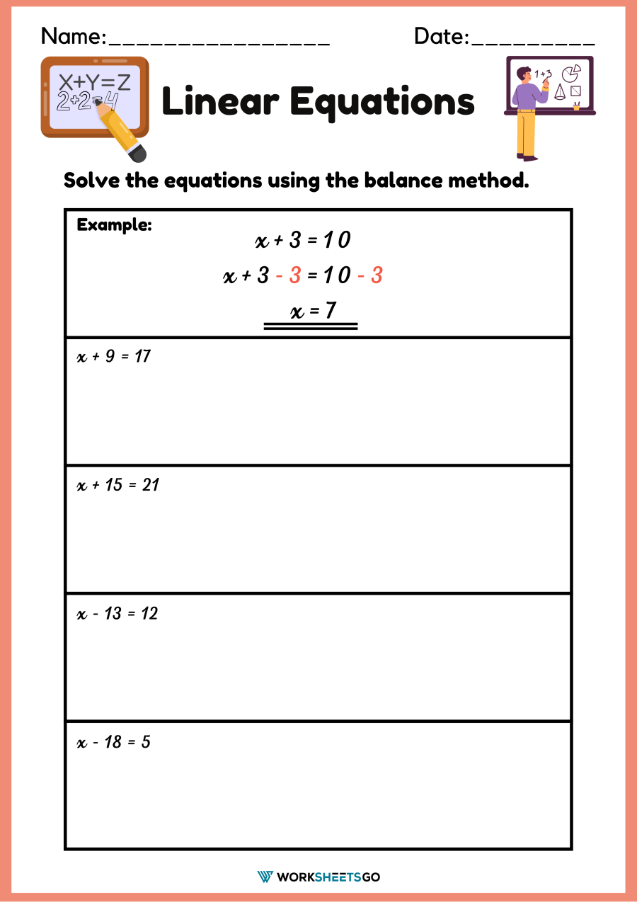 Best 50 Linear Equations Worksheets Ideas 46