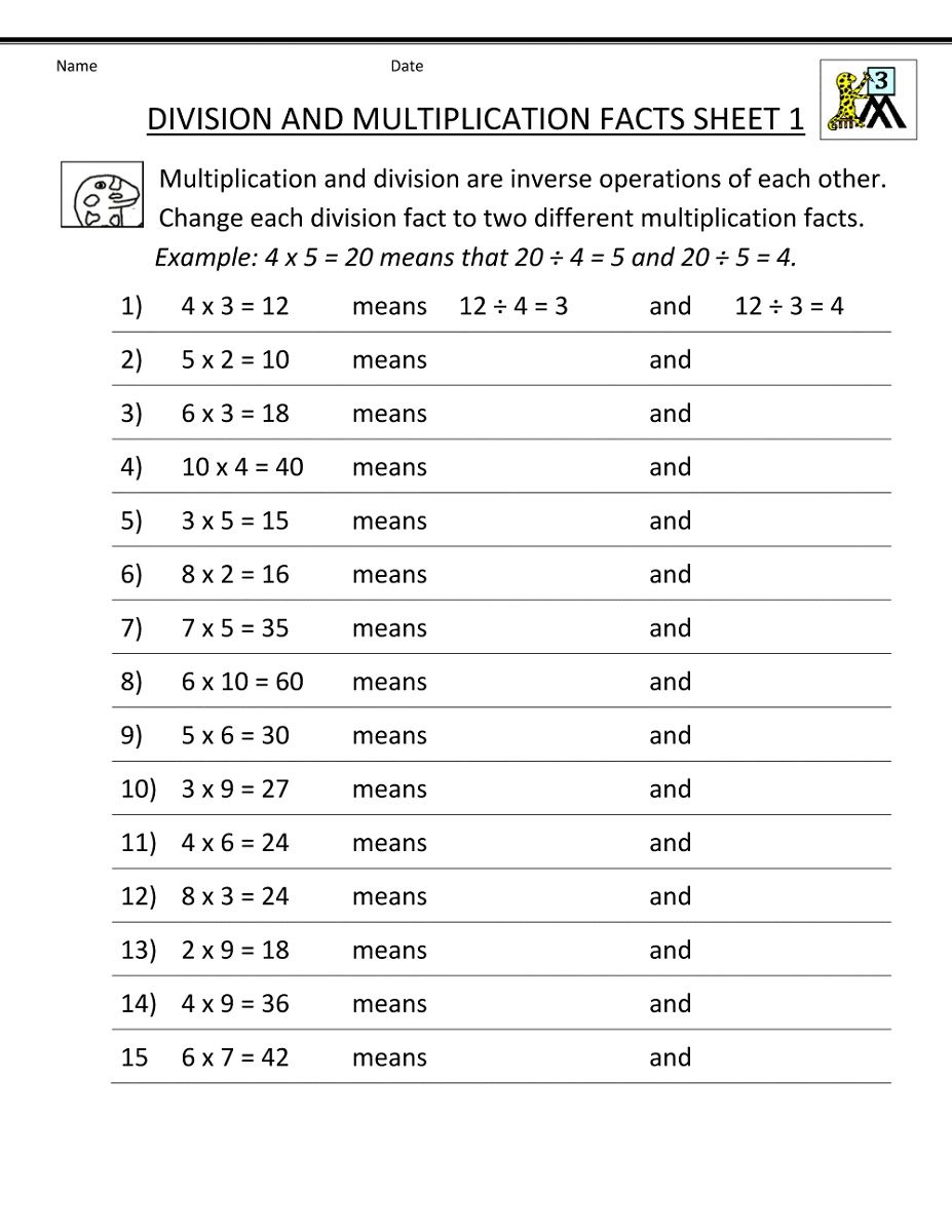 15+ 3rd Grade Math Worksheets