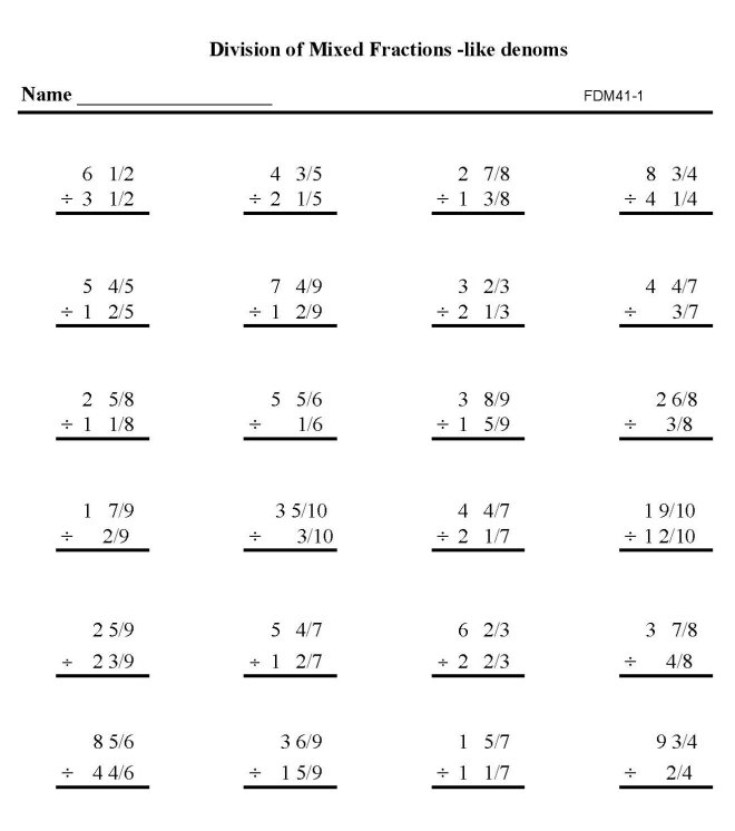 10 High School Math Worksheets Printable Fractions worksheetocom