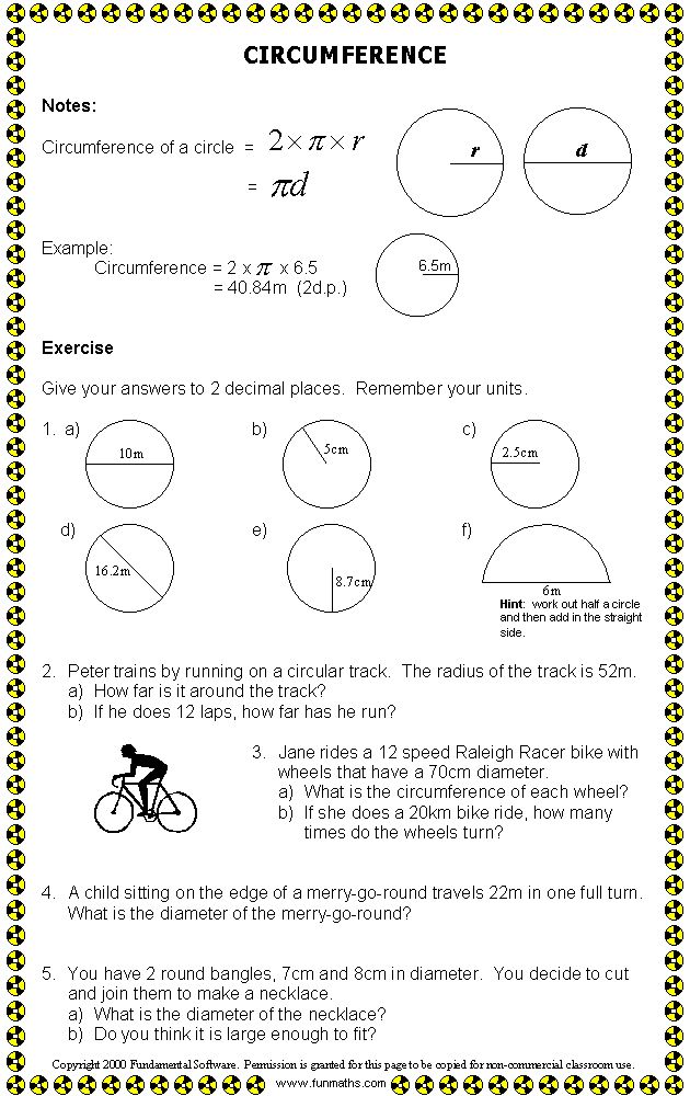 10 Math Worksheets For High School