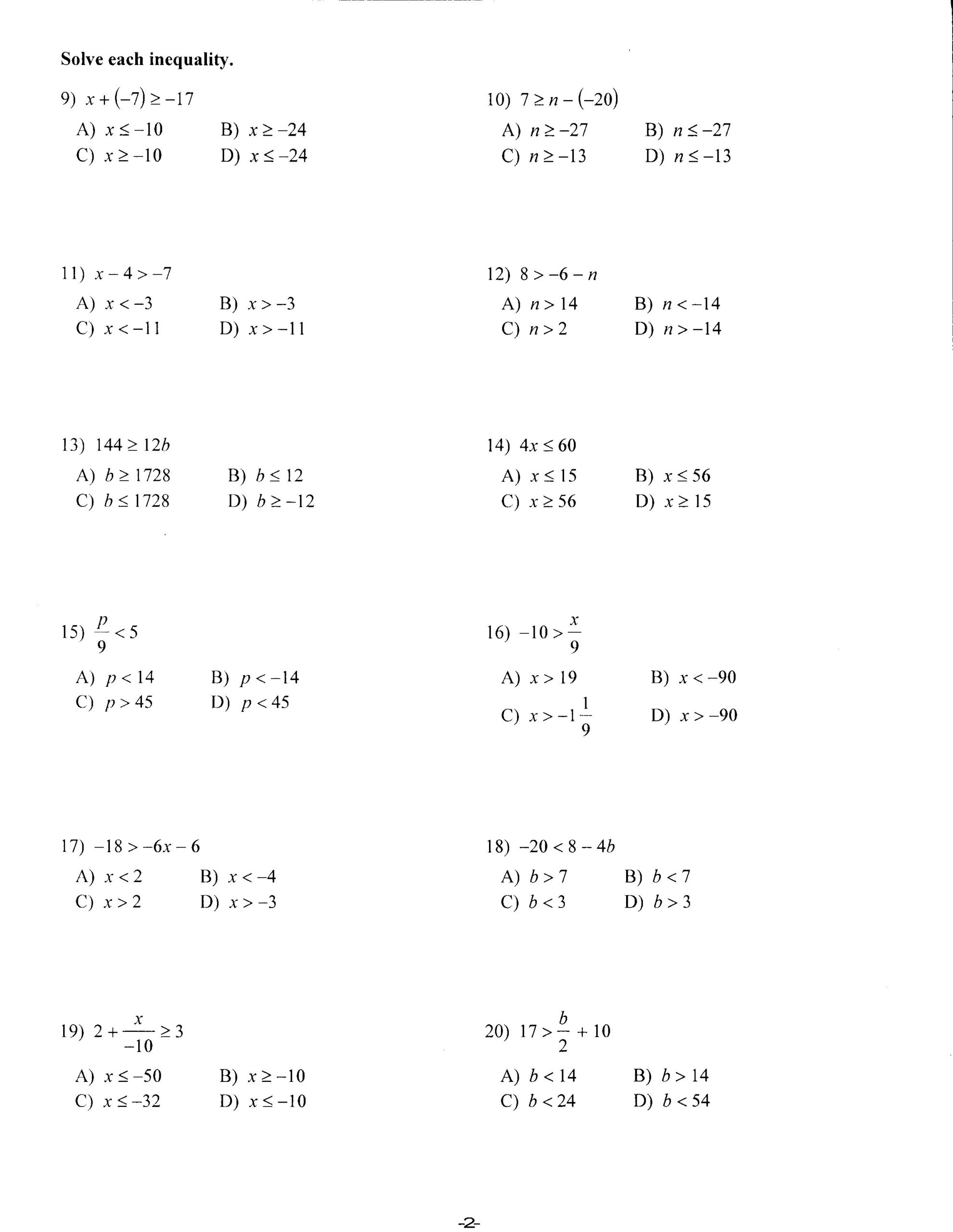 15 9th Grade Math Problems