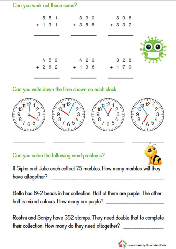 15 Grade 3 Math Worksheets Printable Free
