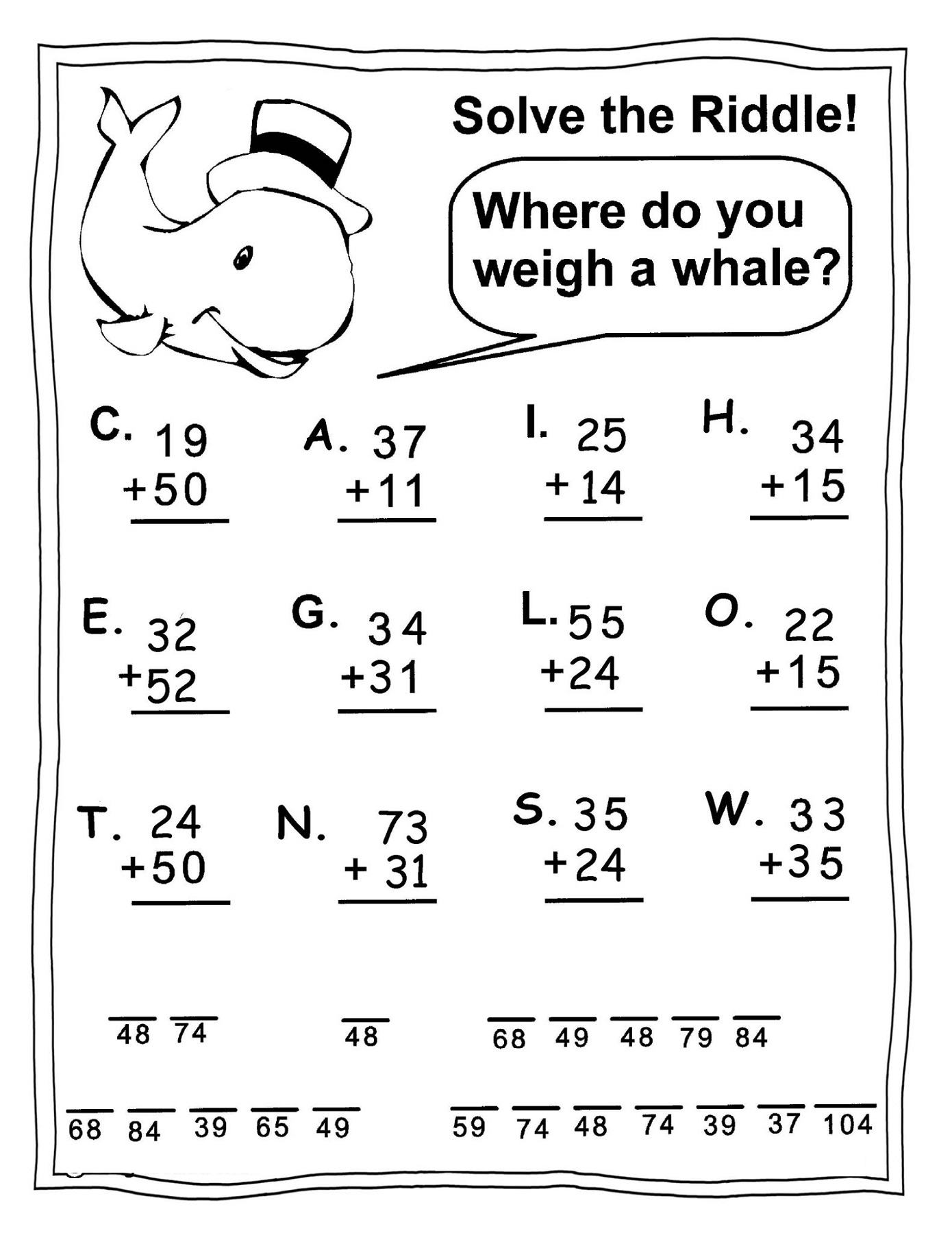 15 Math Worksheets For Kids Answer Key
