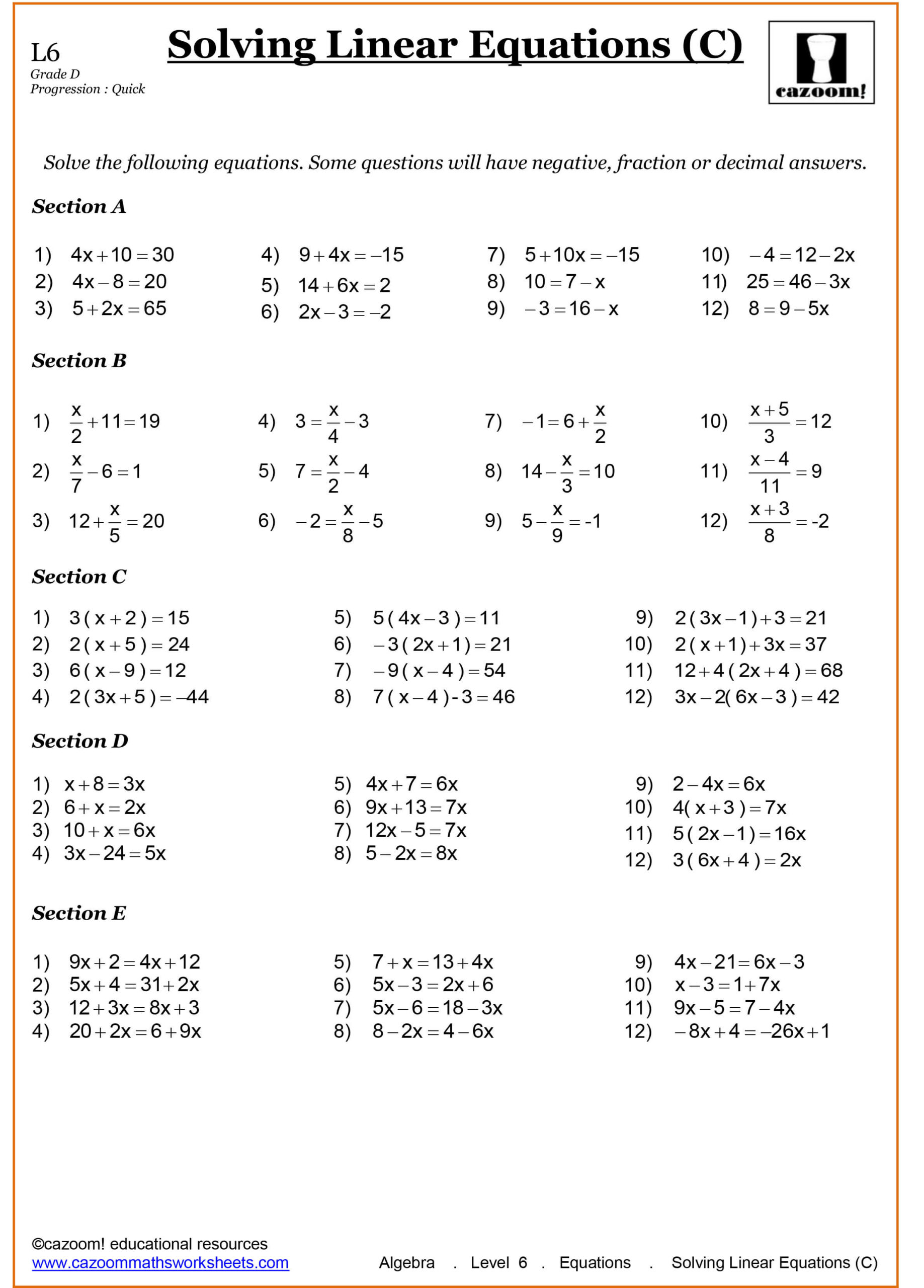 20 9th Grade Math Challenges