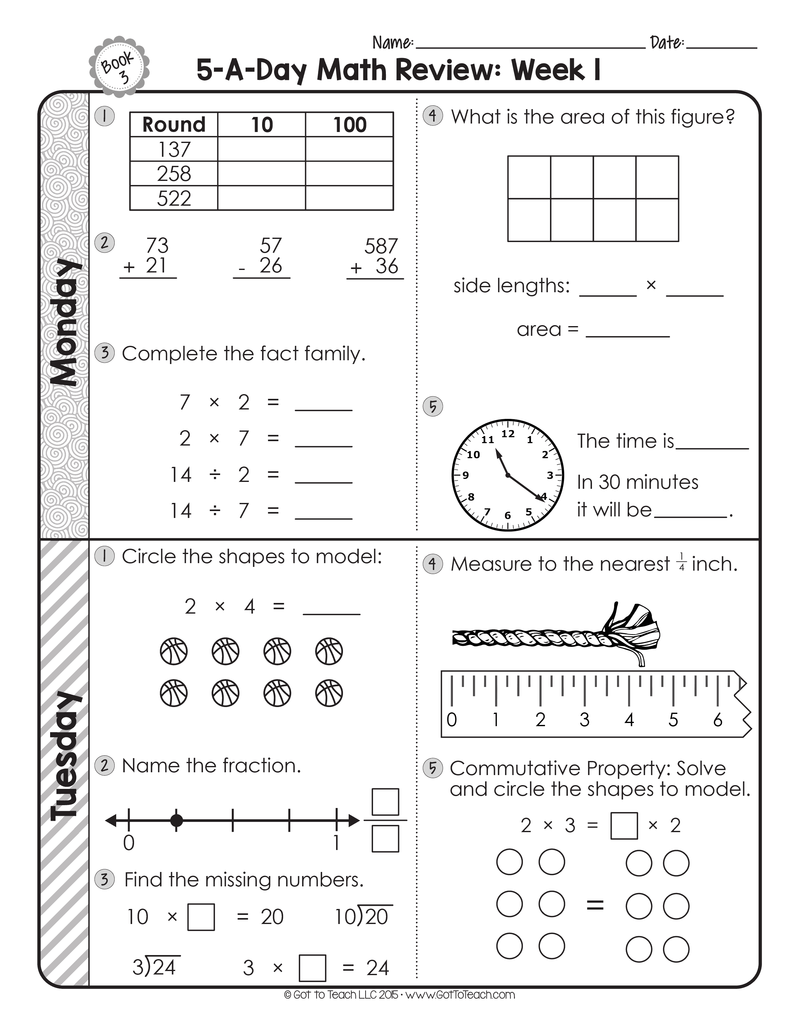 25 Grade 3 Math Worksheets Rounding Numbers