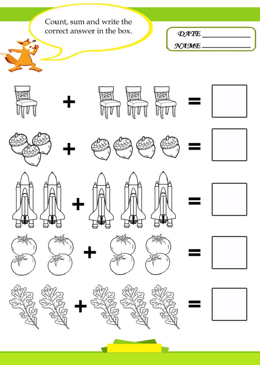 25 Math Worksheets For Kids Addition
