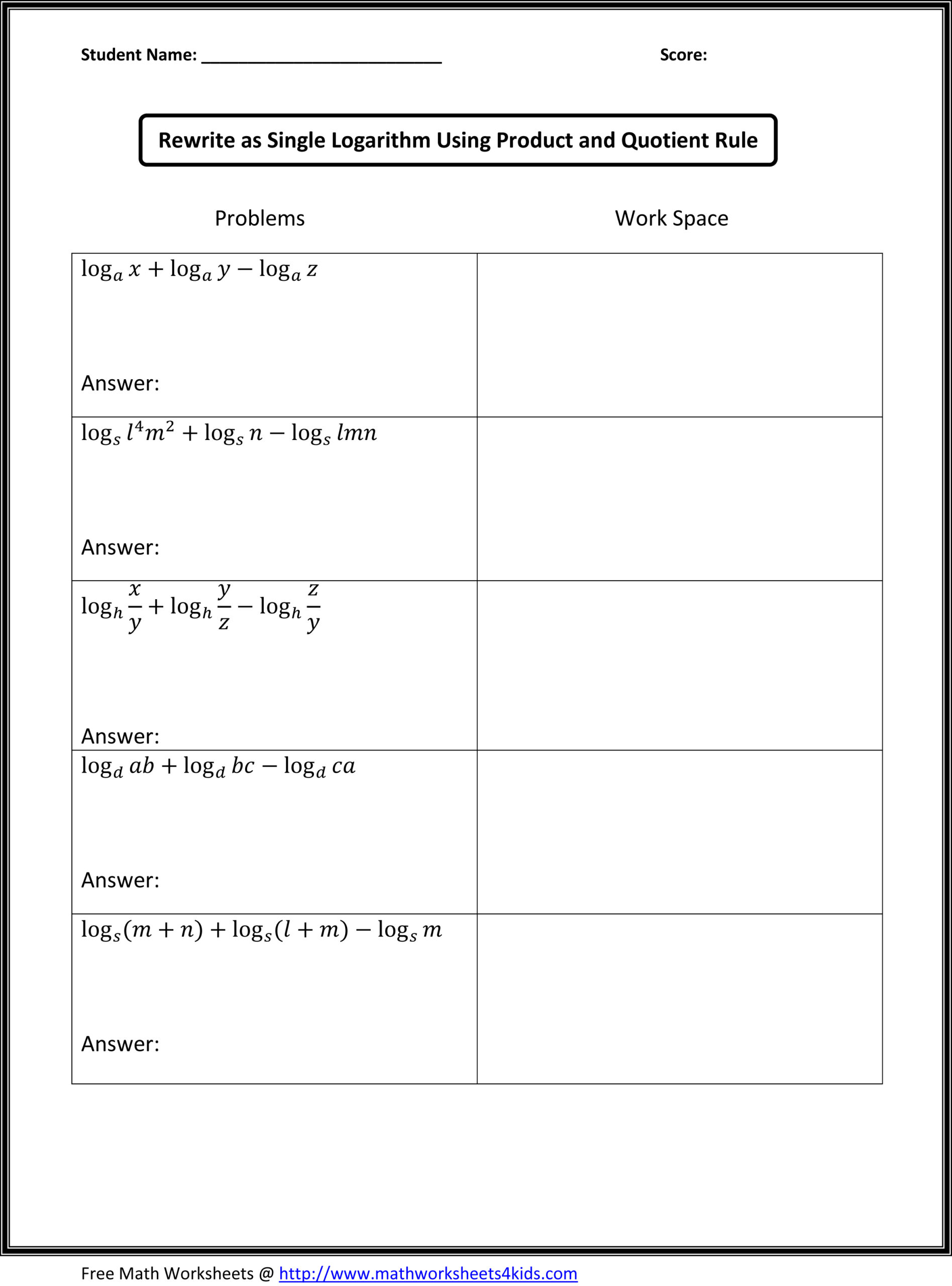 25 Printable Math Problems Grade 9