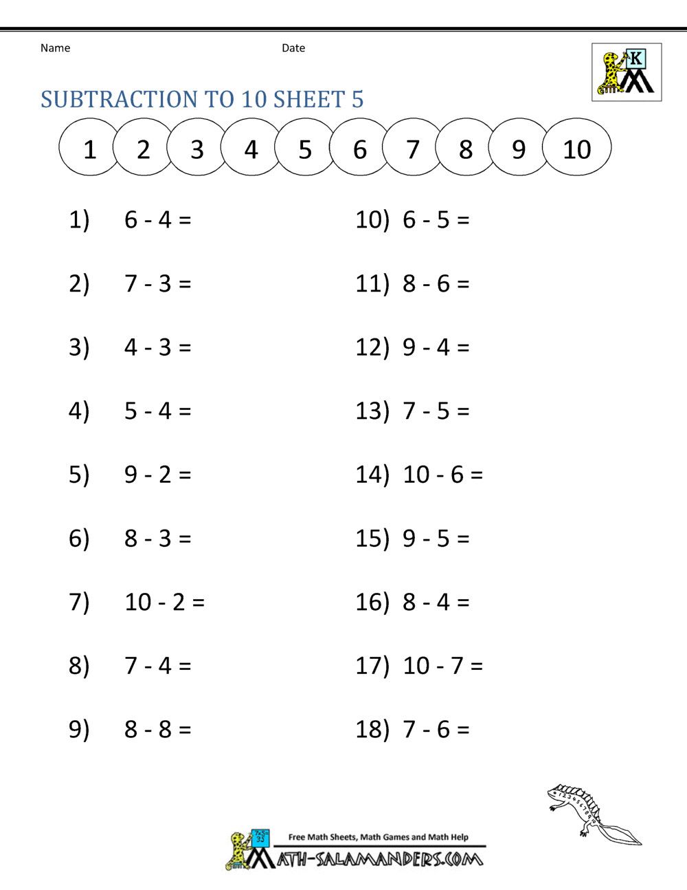 25 UKG Math Worksheet Pack
