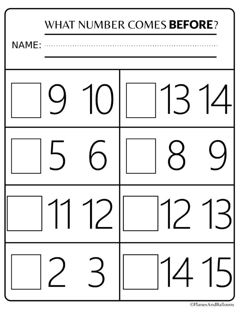 30 Free UKG Math Worksheets
