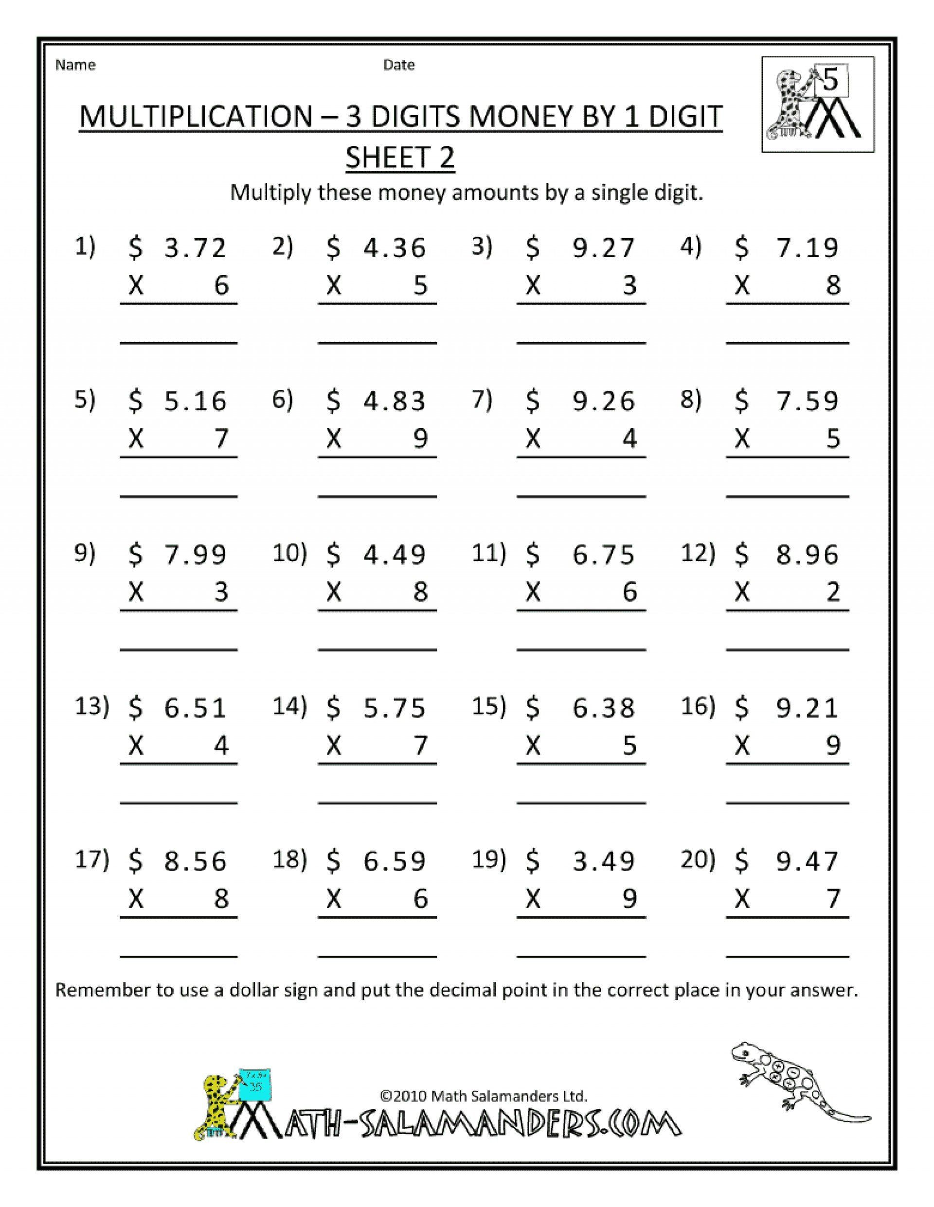 30 High School Math Worksheets