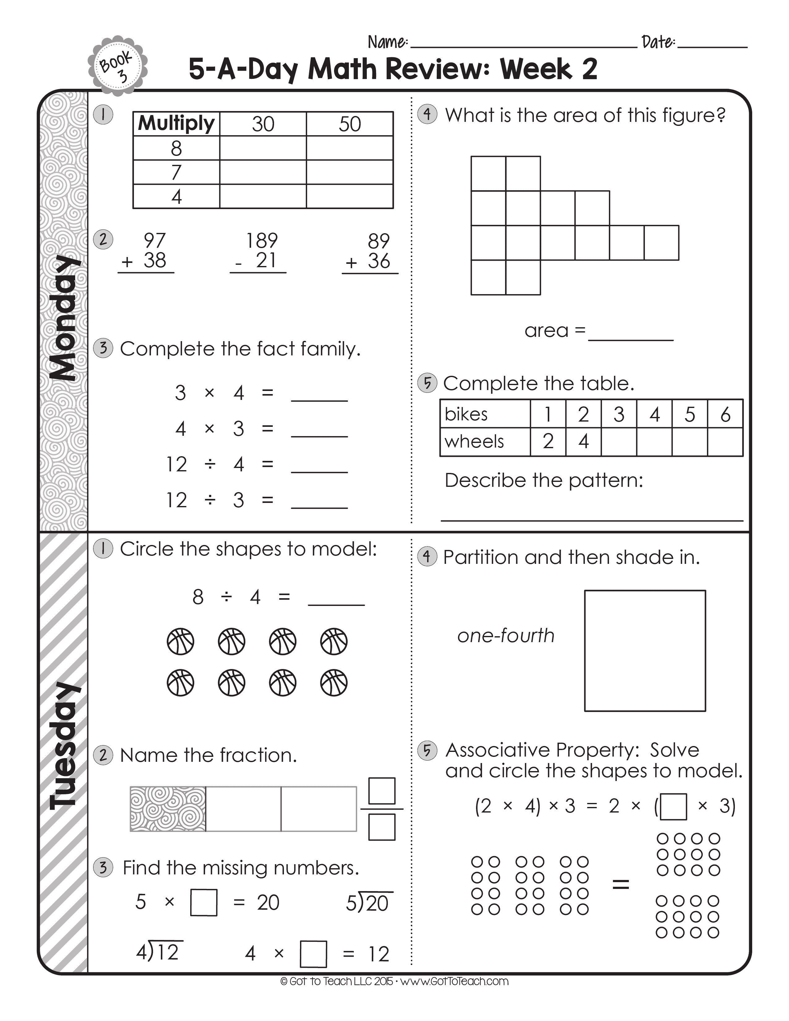 35 Grade 3 Math Worksheets PDF Download