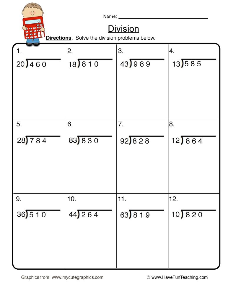 6Th Grade Math Worksheets Dividing Decimals