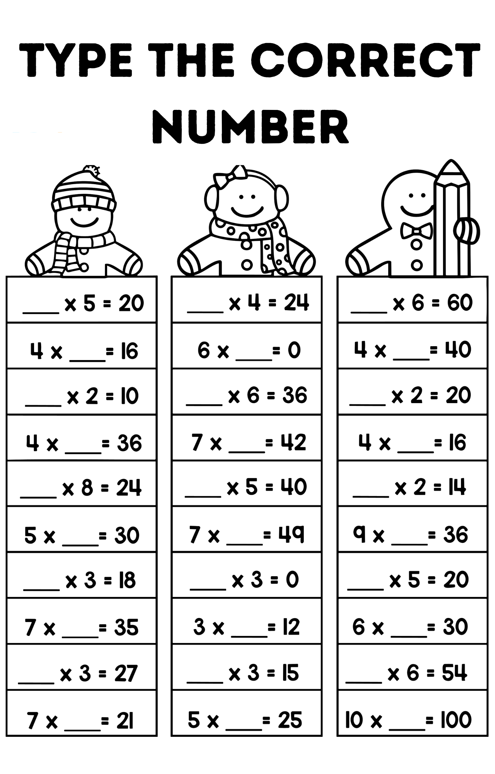 Back To School Math Worksheets 3Rd Grade