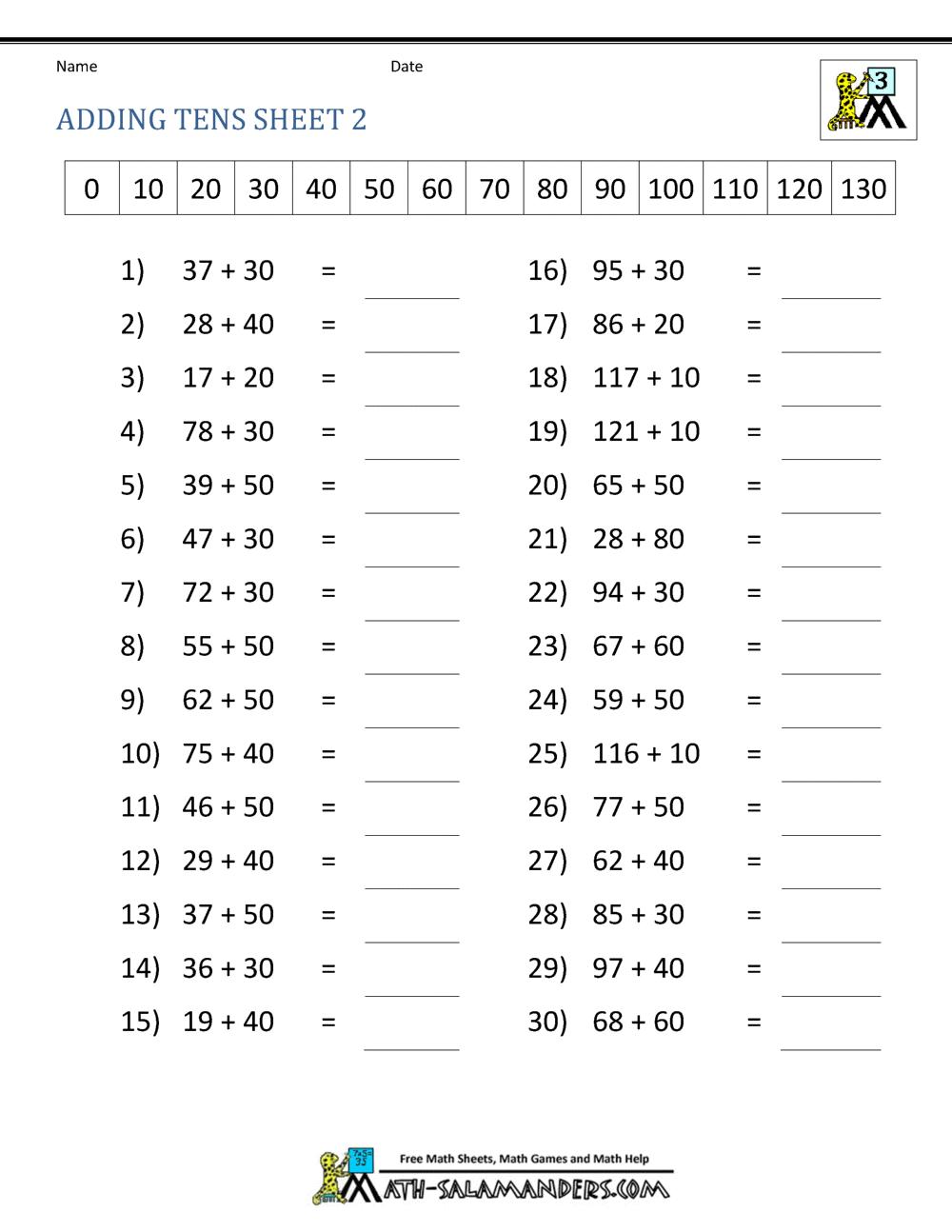 Basic Math Addition Worksheets Pdf