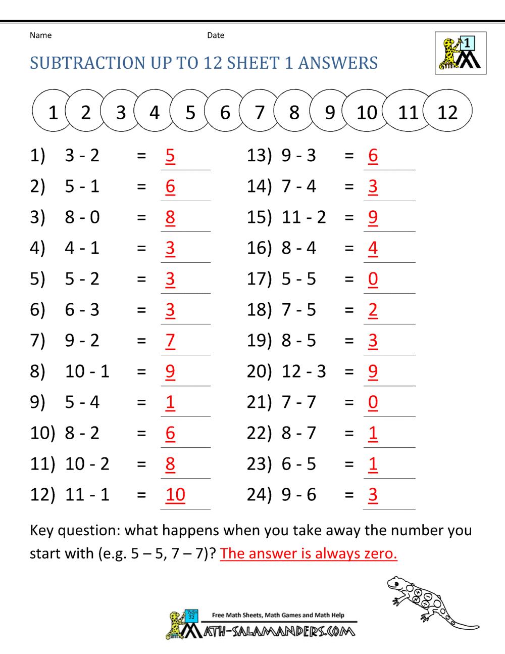 Decimal Math Worksheets With Answers