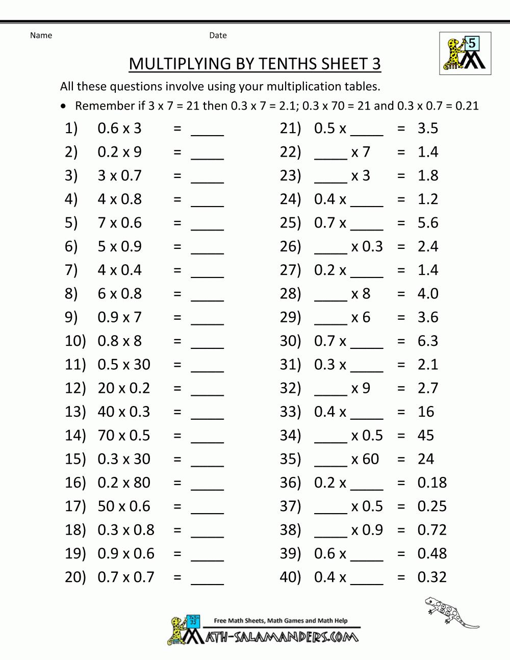 Earth Day Math Worksheets 5Th Grade