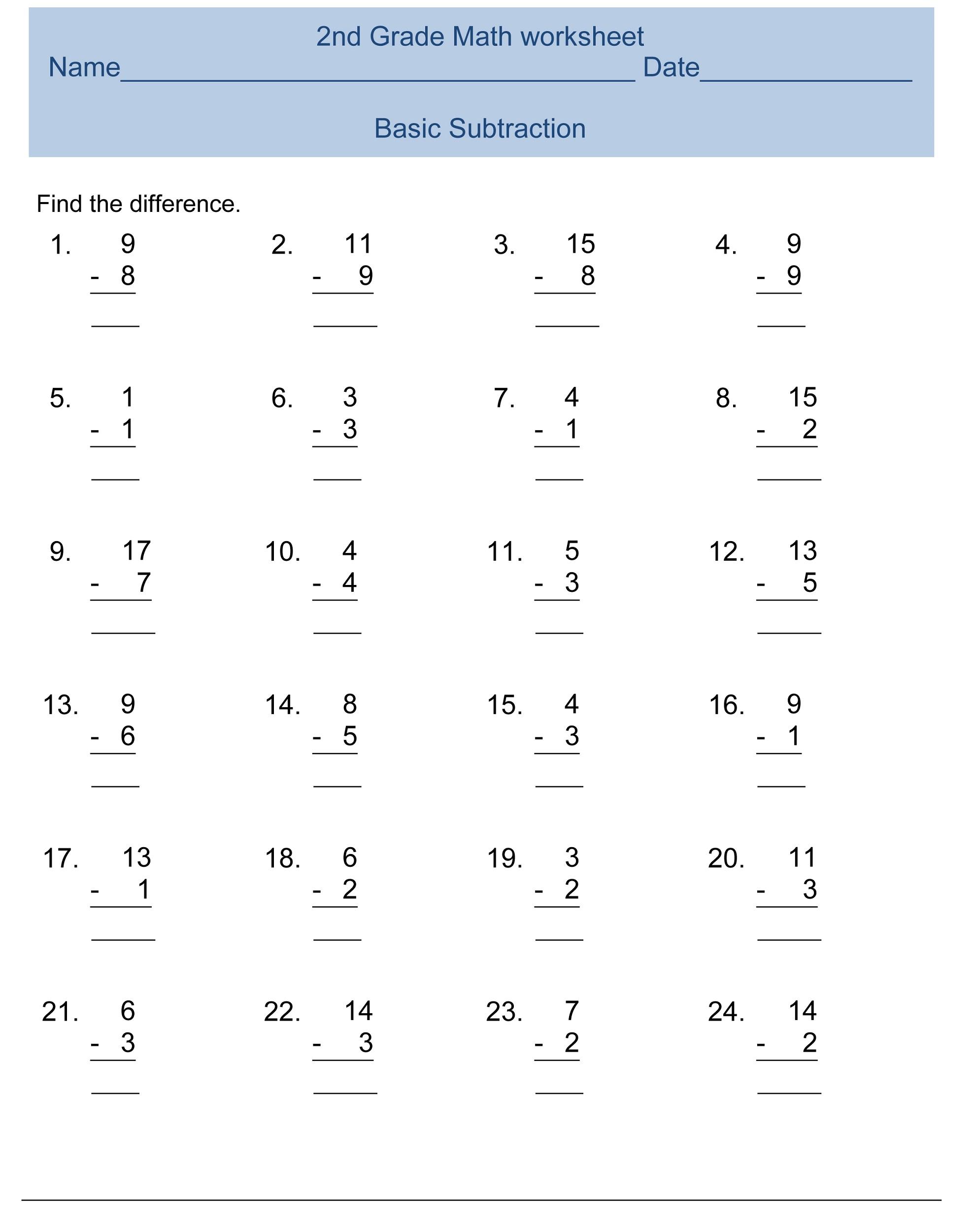 Easy Math Worksheets Pdf Free Download