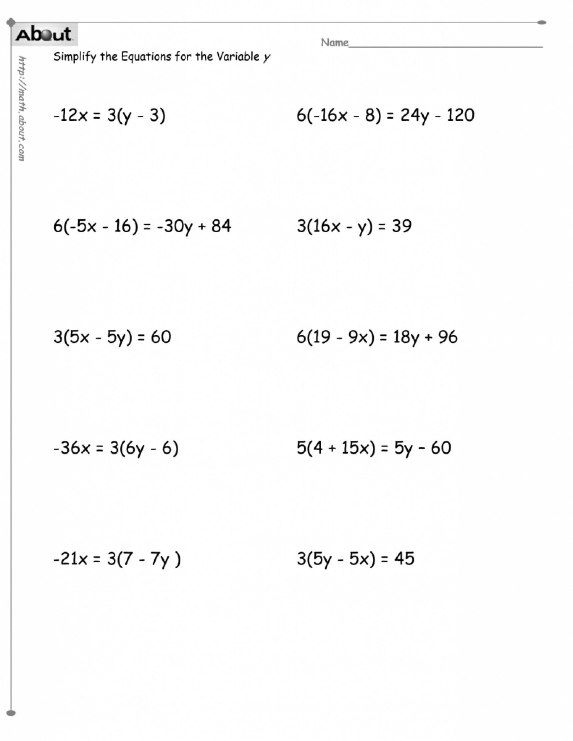 010 7Th Grade Word Problems Printable Math Brilliant Ideas