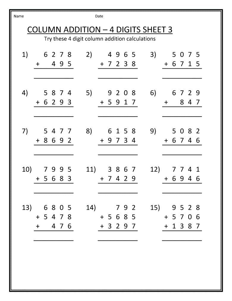 Fun Math Worksheets 3Rd Grade Pdf Free Download