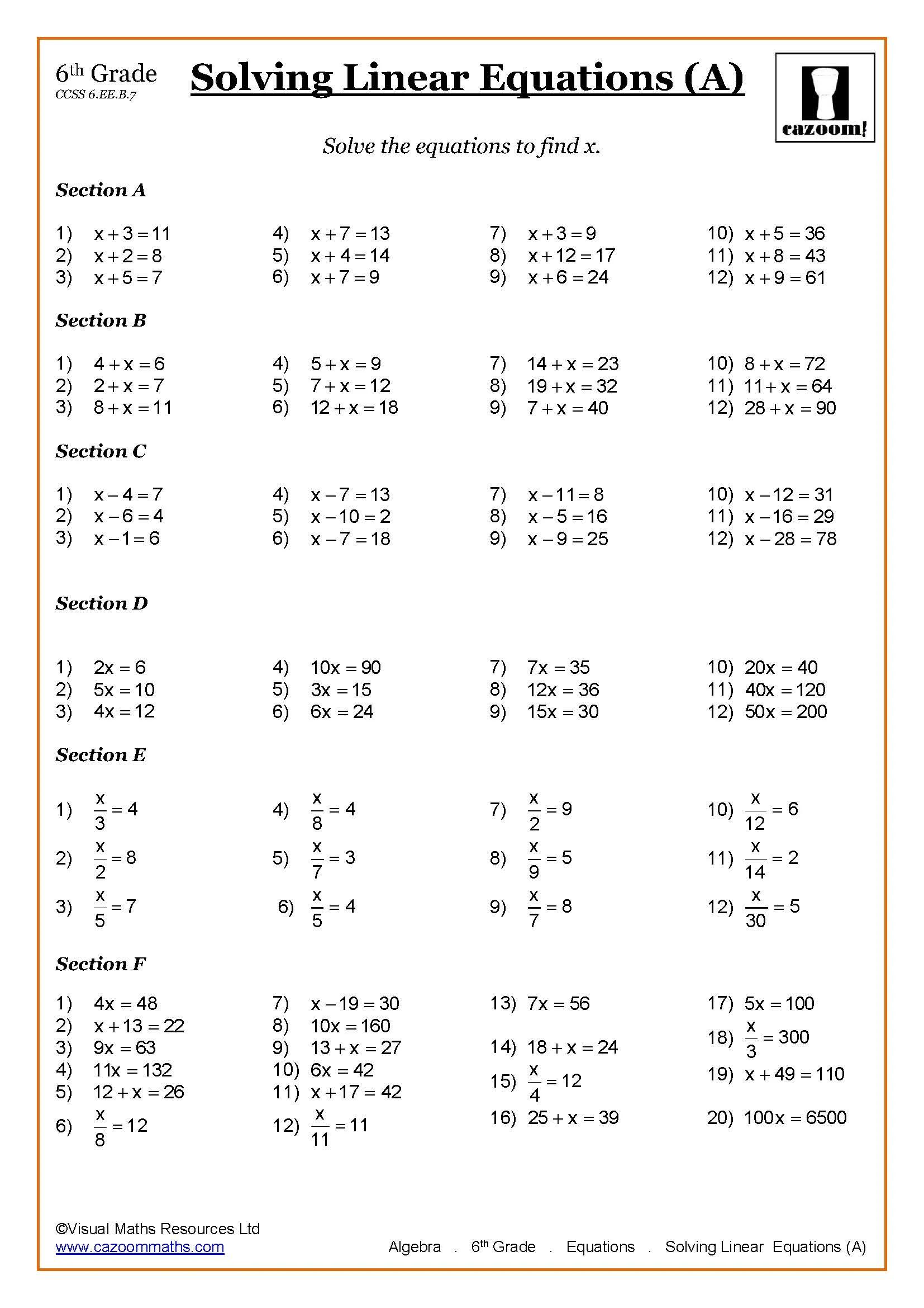 Geometry Math Worksheets With Answers