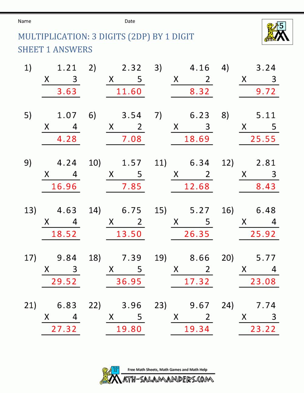 Math Buzz 5Th Grade Worksheets