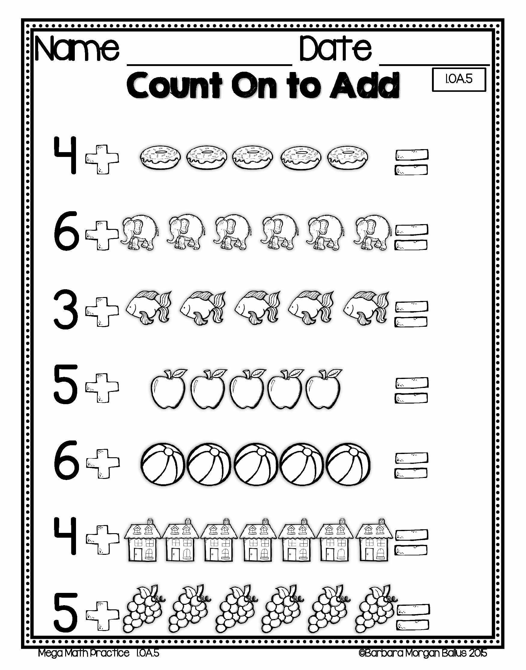 Math Worksheets 1St Grade Subtraction