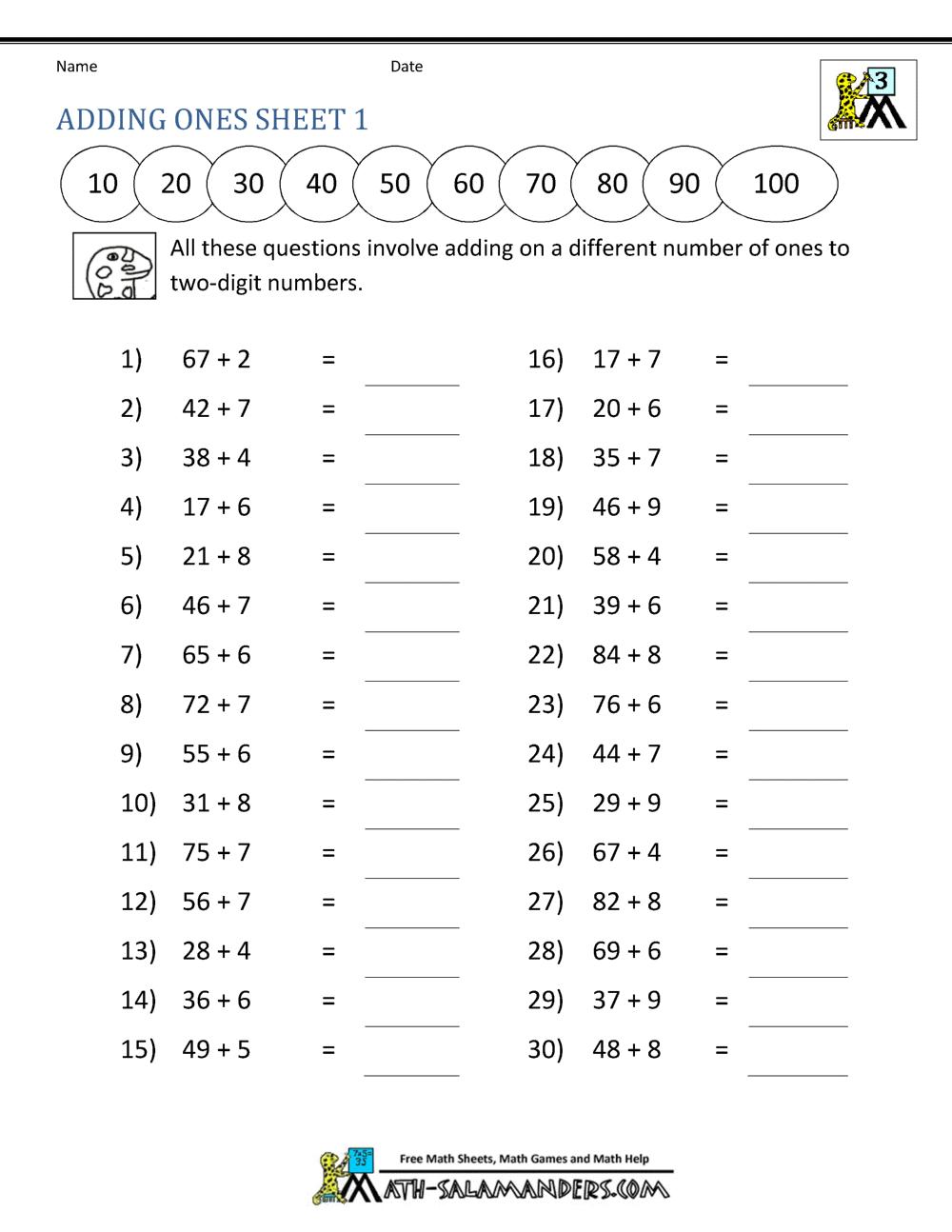 Math Worksheets 3Rd Grade Free