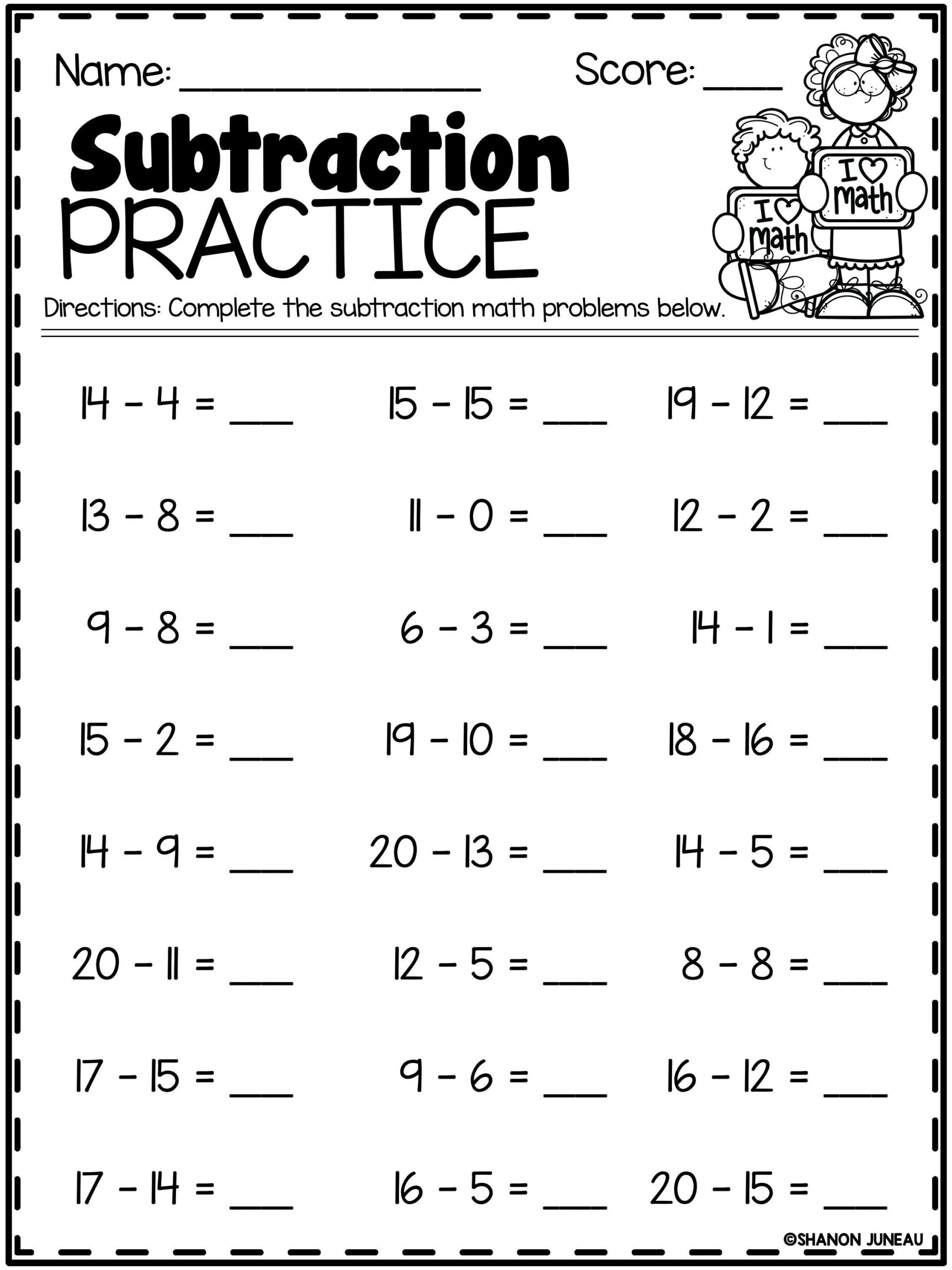 Math Worksheets Adding Subtracting Multiplying Dividing Integers