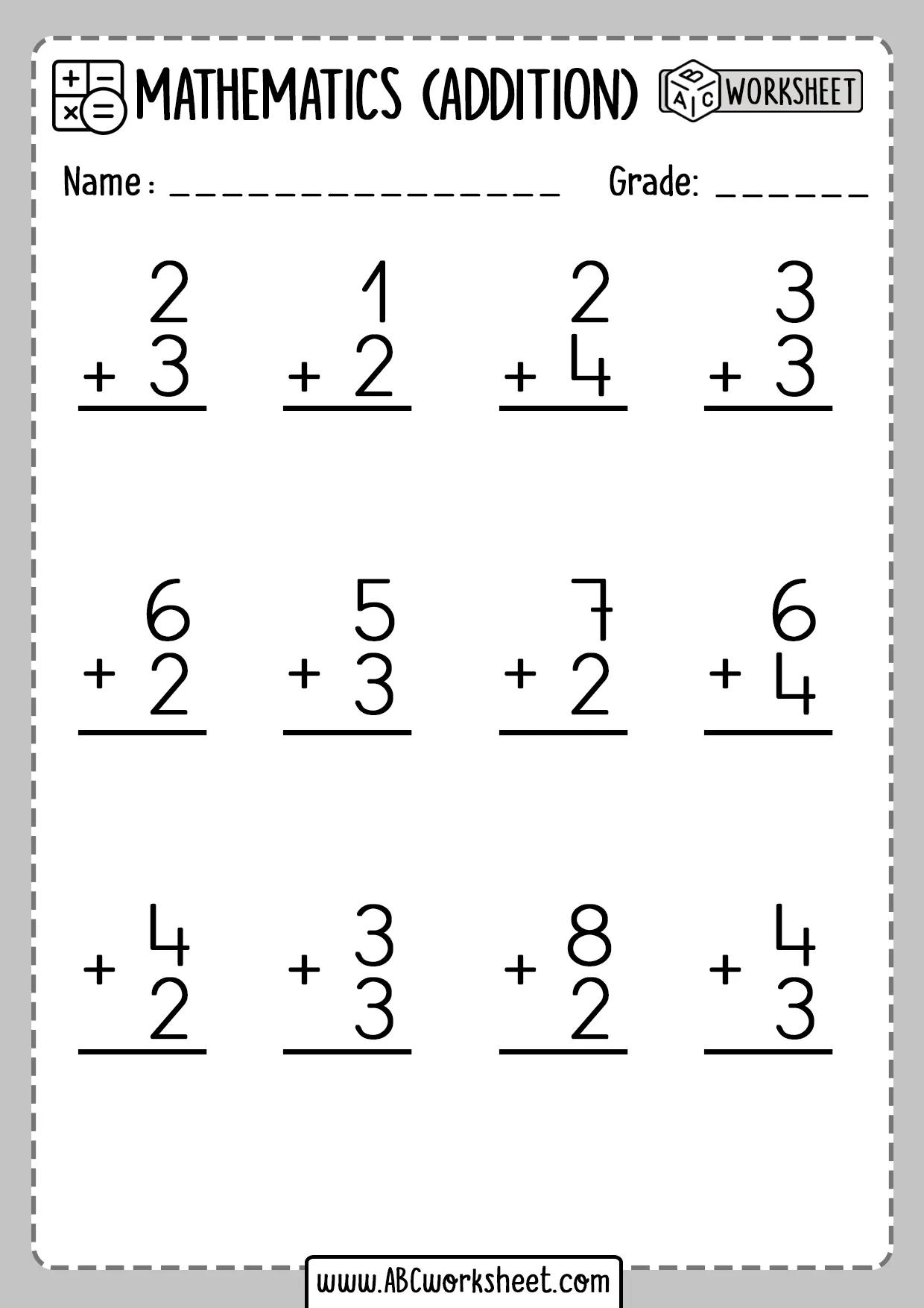 Math Worksheets Addition Big Numbers