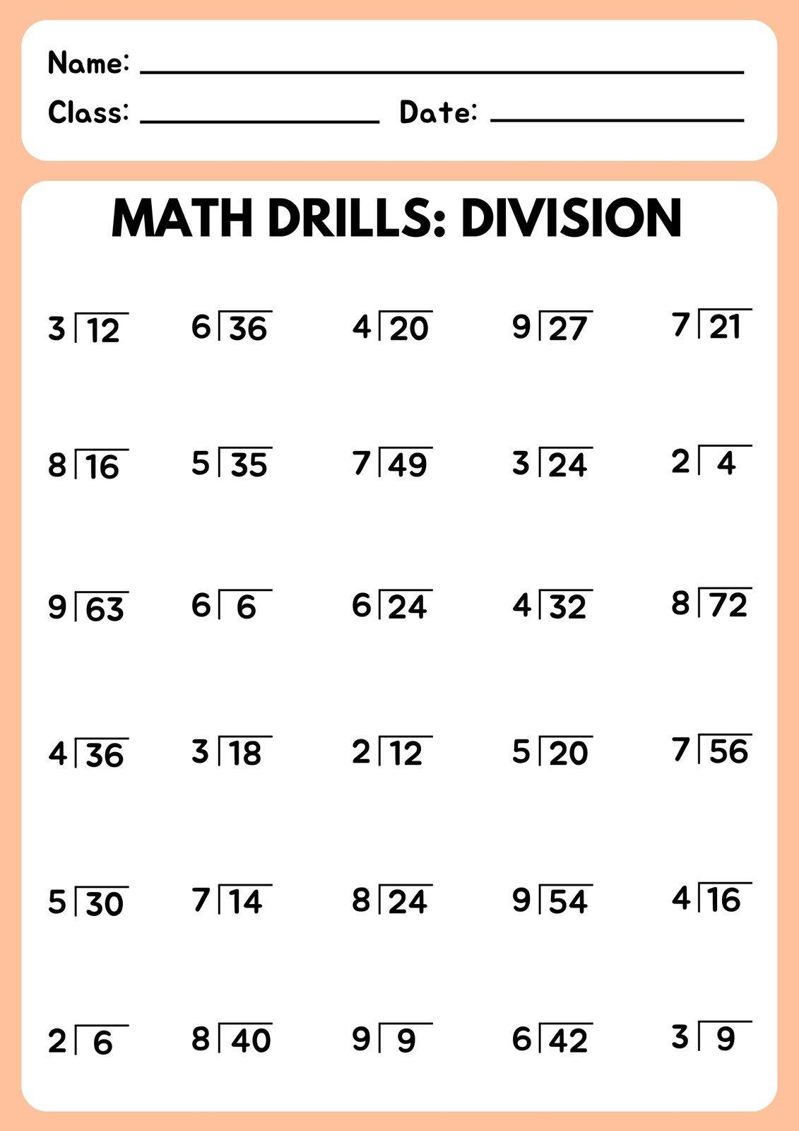 Math Worksheets Long Division And Multiplication