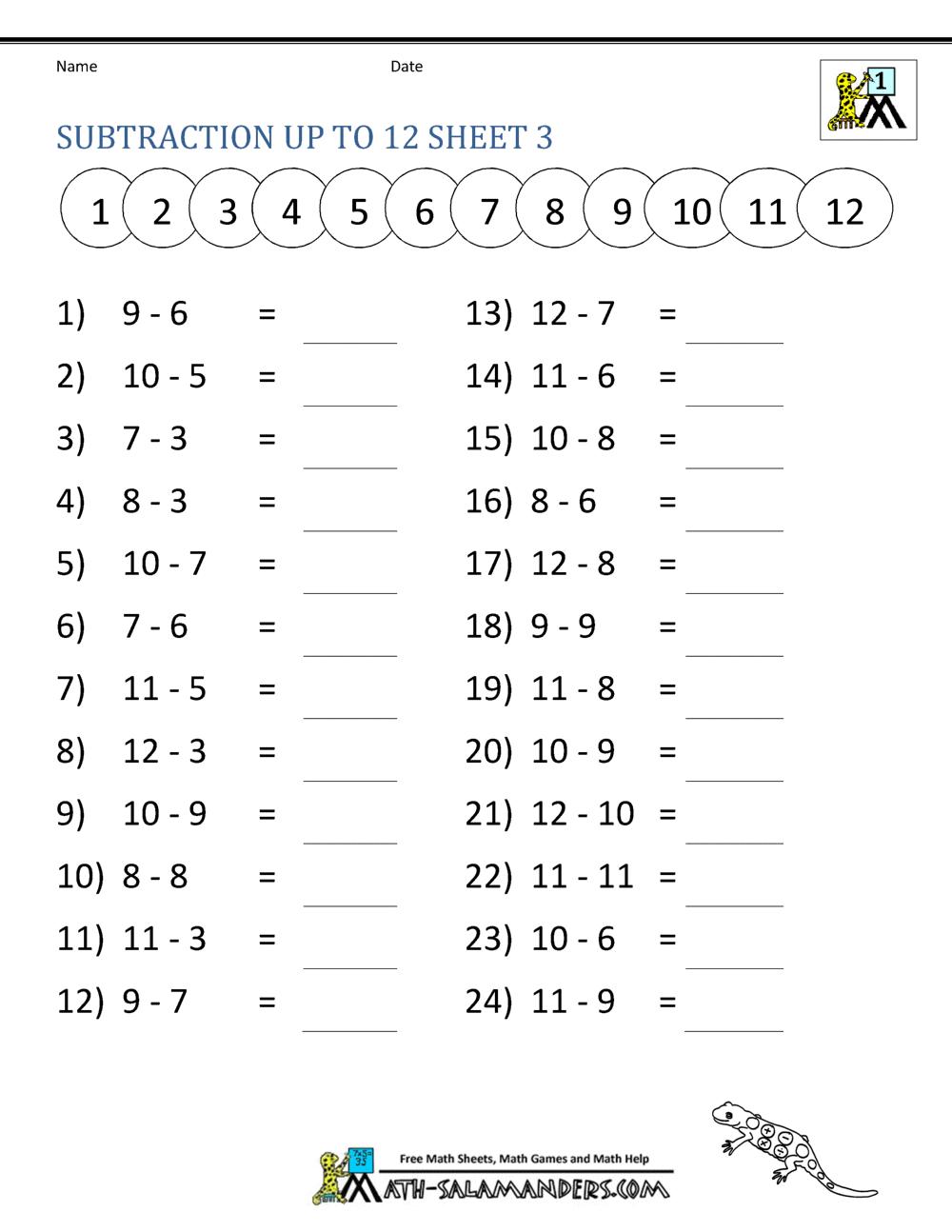 Math Worksheets Subtraction With Regrouping 4 Digits