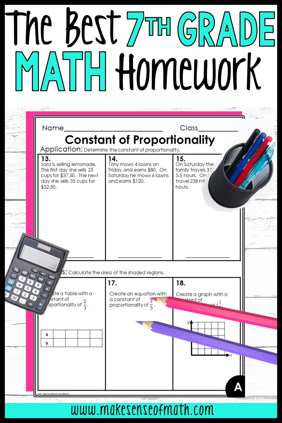 The Best 7th Grade Math Worksheets Make Sense of Math