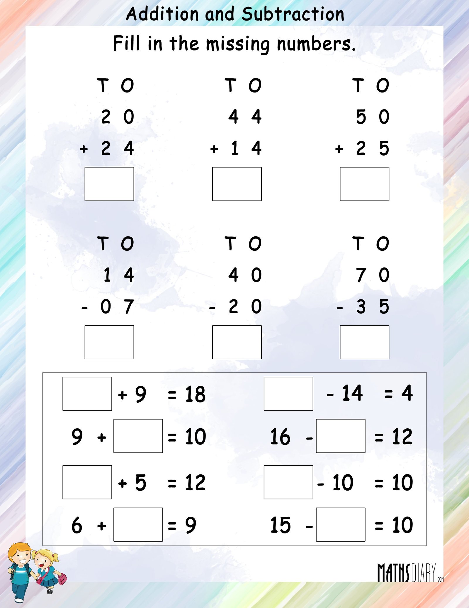 20+ Math Worksheets for Grade 1