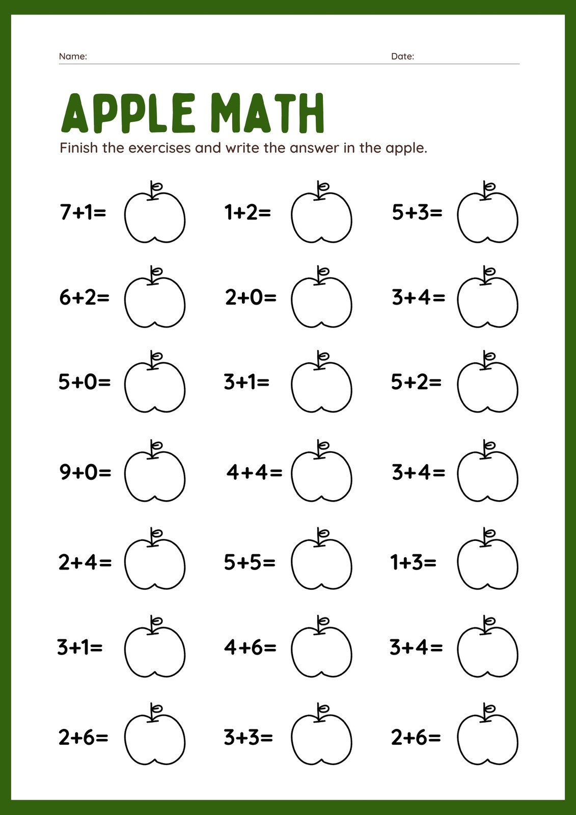 20+ Math Worksheets for Grade 1