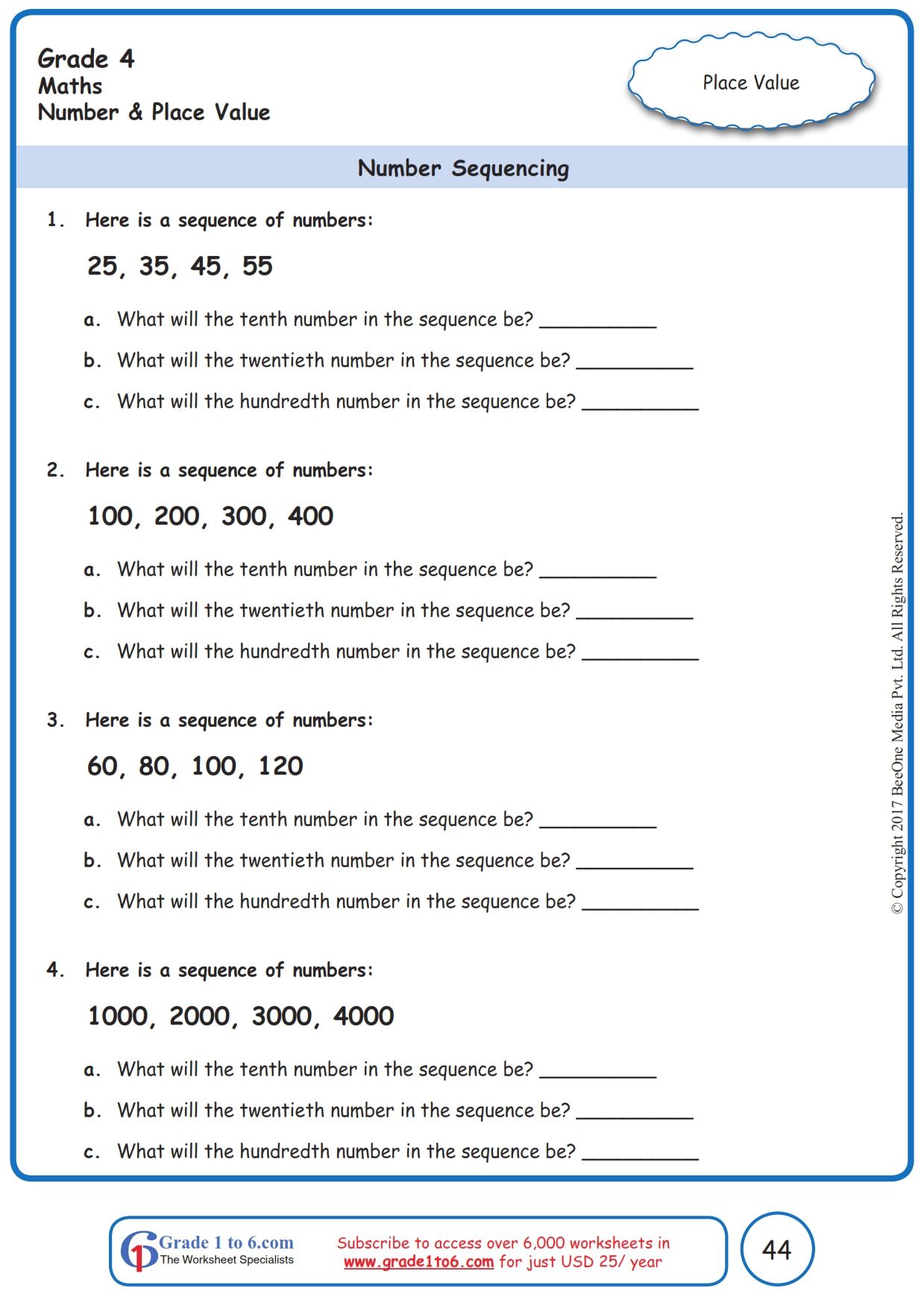 20 Math Worksheets 4th Grade Printable Free