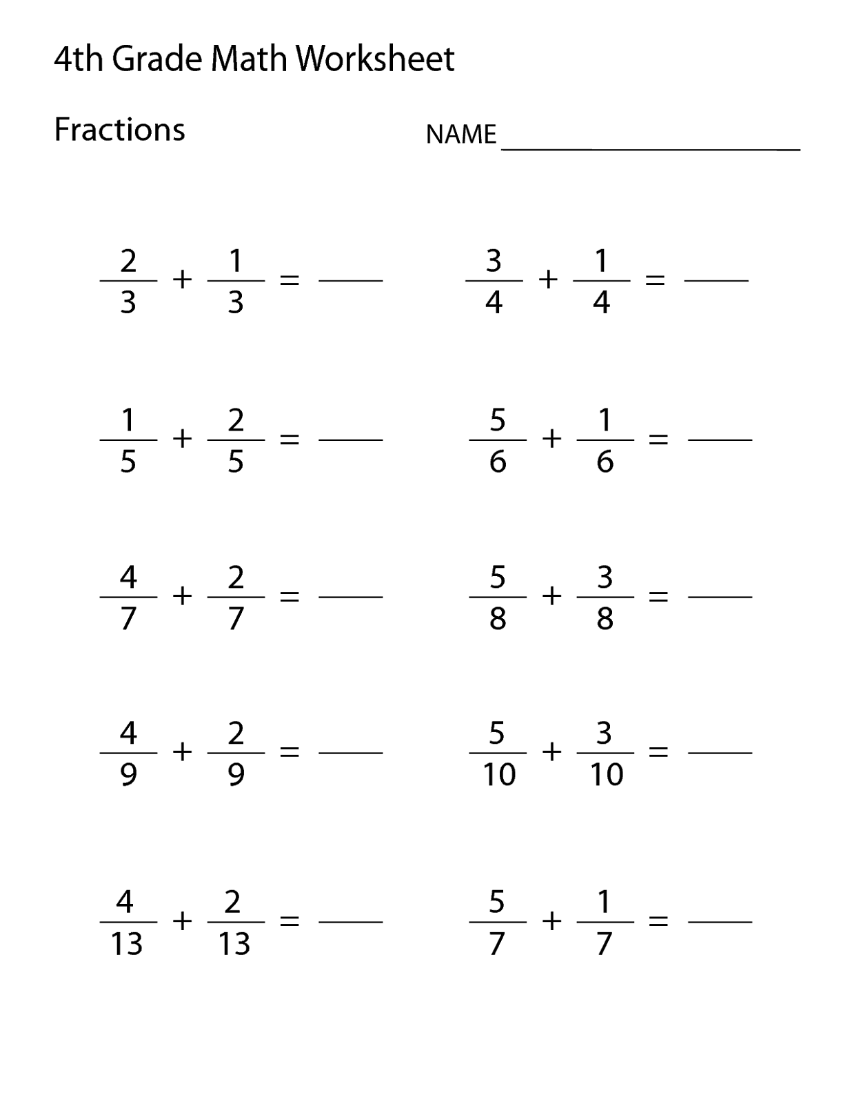 20 Math Worksheets 4th Grade Printable Free