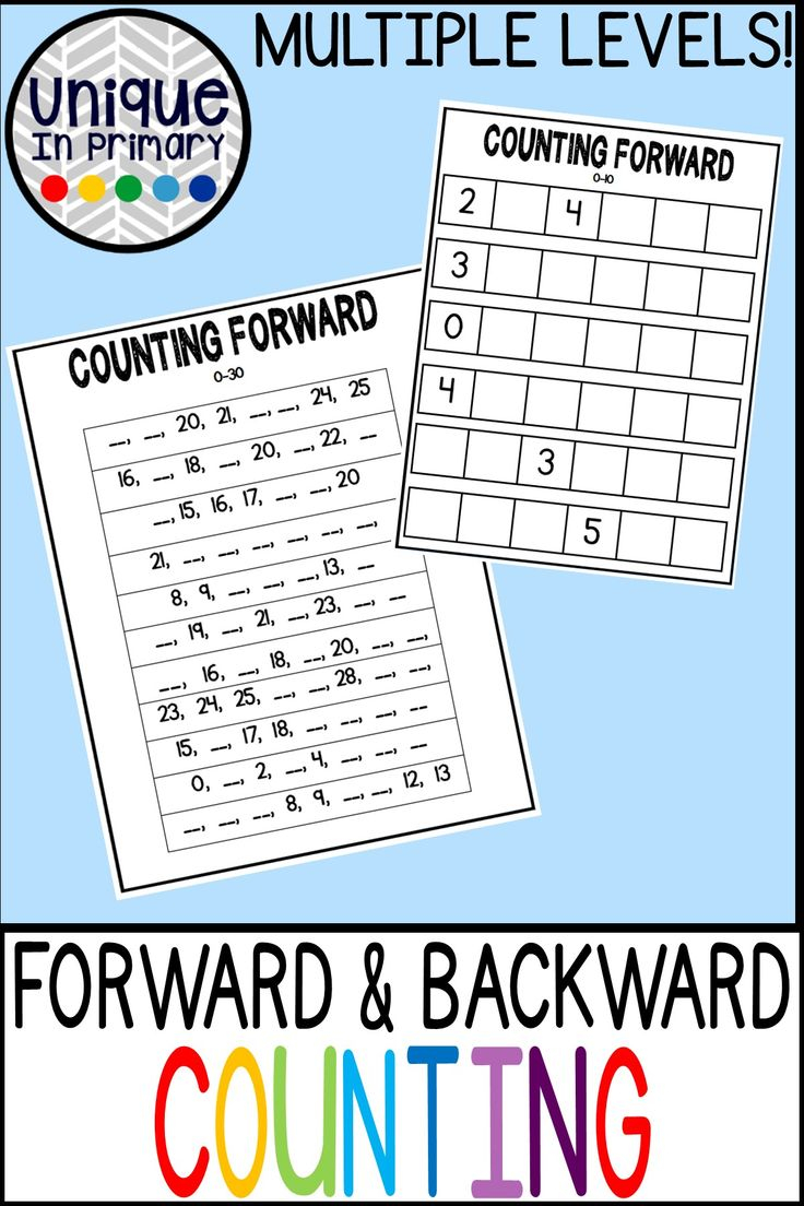 20 Math Worksheets Backward Counting Download