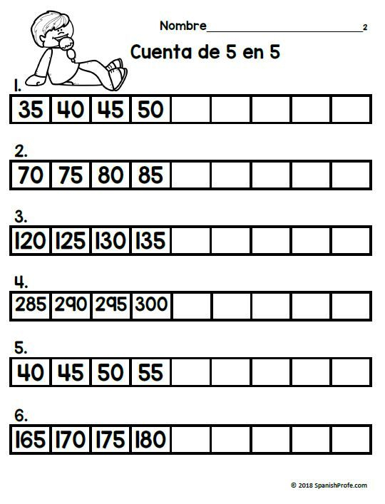 20 Math Worksheets In Spanish Download